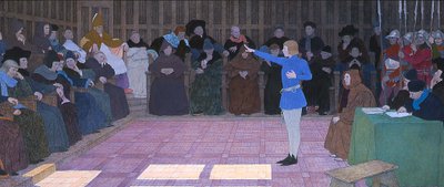 The Trial of Joan of Arc, from Joan of Arc Series F by Louis Maurice Boutet de Monvel